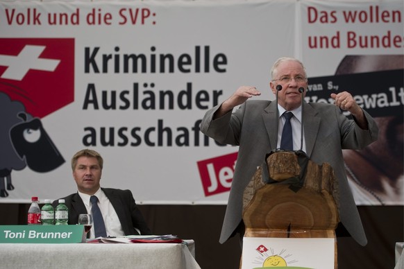 Christoph Blocher sprach im Oktober 2011 an der Delegiertenversammlung der SVP. Kurze Zeit später wurde er wieder ins Parlament gewählt – als Nationalrat. Den Ständeratssitz verpasste er.