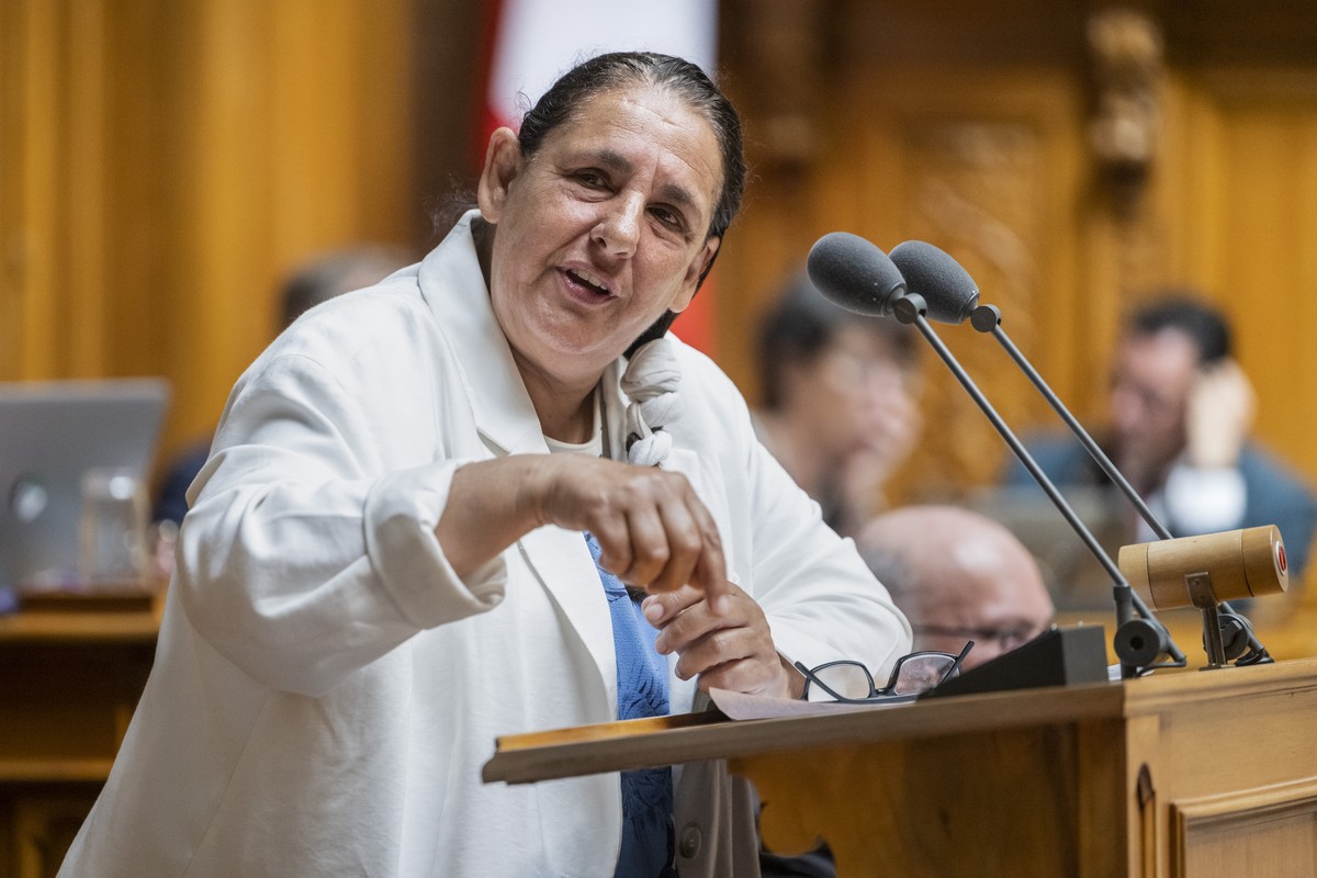 Jacqueline Badran, SP-ZH, spricht zur Grossen Kammer, an der Sommersession der Eidgenoessischen Raete, am Montag, 12. Juni 2023 im Nationalrat in Bern. (KEYSTONE/Alessandro della Valle)