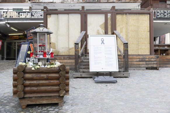 The entrance of the "Le Constellation" bar and lounge is pictured after the fire at the "Le Constellation" bar and lounge, in Crans-Montana, Switzerland, Monday, February 9, 2026.  ...