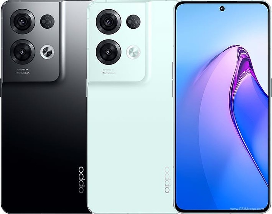Das Reno 8 Pro ist in Glazed Black und Glazed Green erhältlich.