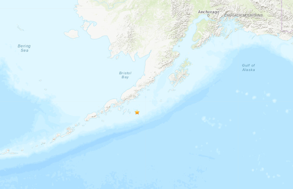 Das Erdbeben ereignete sich vor der Küste Alaskas.