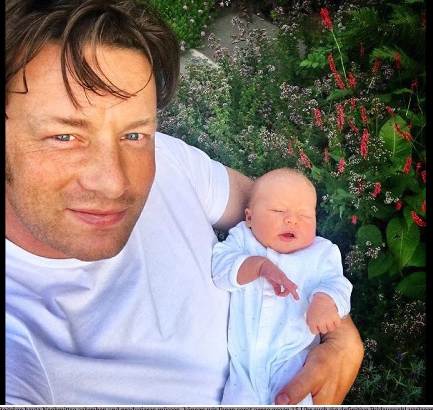 Jamie Olivers Sohn heisst – tadaaa – Fluss-Rucola!