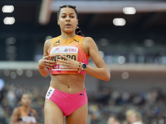 Audrey Werro, ici lors des championnats de Suisse en salle en février, a retranché plus d&#039;une demi-seconde à son record de Suisse (archives).