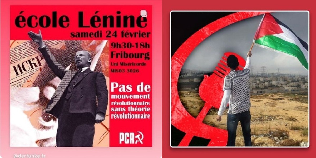 «Ecole Lénine» le 24 février à l'Université de Fribourg. Militantisme pour la Palestine.