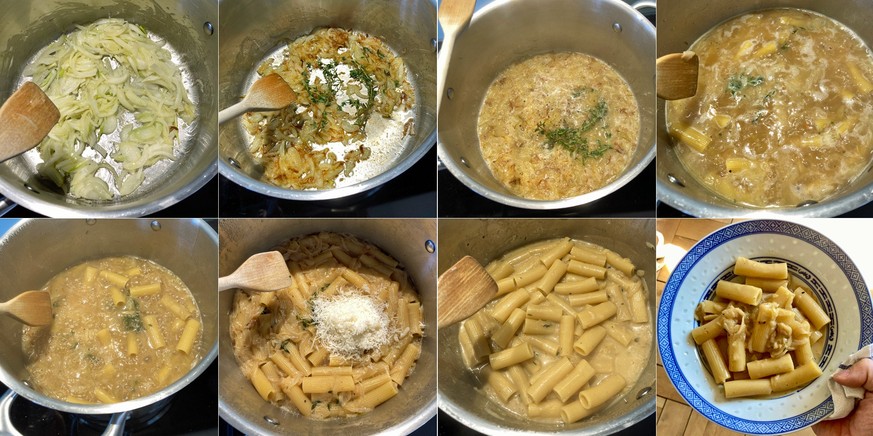 french onion soup pasta zubereitung kochen tiktok viral food essen