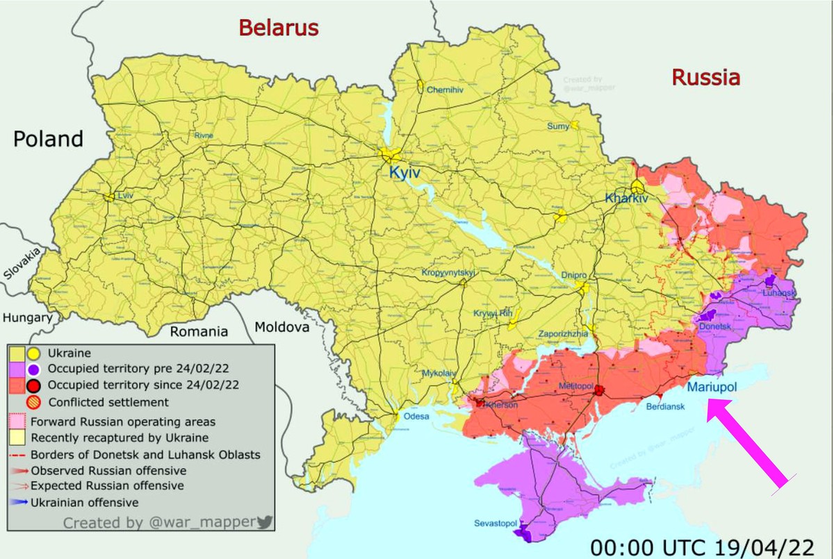 Mariupol liegt in der Oblast Donezk im sogenannten Donbas. Der Donbas ist ein Steinkohle- und Industriegebiet im Osten der Ukraine sowie im angrenzenden Russland. Die Hafenstadt Mariupol grenzt an das ...