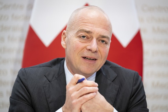 Vincenzo Mascioli, designierter Staatssekretaer fuer Migration, spricht an einer Medienkonferenz zur Bekanntgabe des neuen Direktors des Staatssekretariats fuer Migration, SEM, am Mittwoch, 16. Oktobe ...