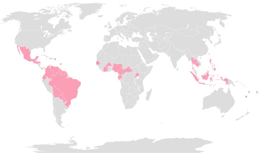 Zika-Virus Verbreitung