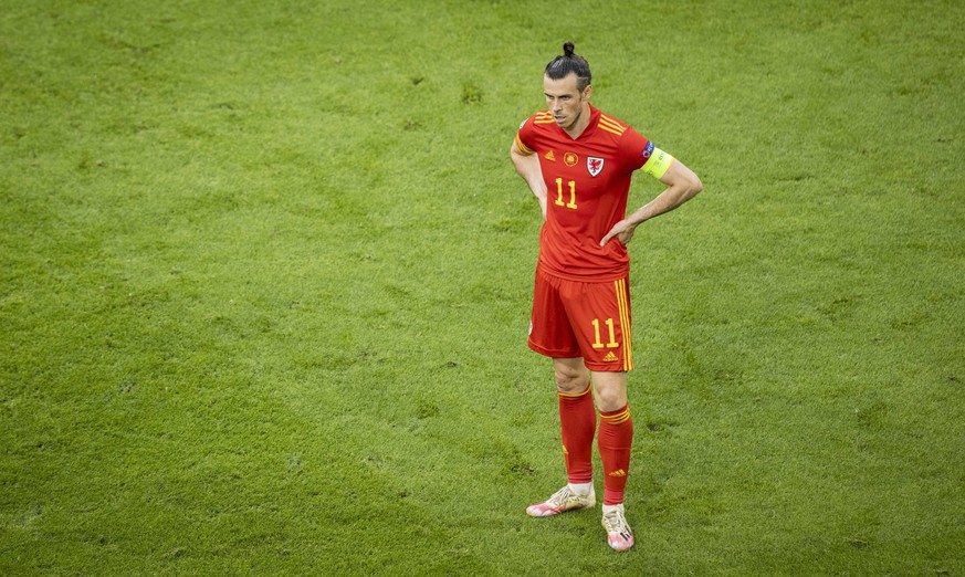 Gareth Bale Wales Wales - D�nemark Amsterdam, 26.06.2021, Fussball, Saison 2020/21 Foto: Moritz M�ller *** Gareth Bale Wales Wales Denmark Amsterdam, 26 06 2021, football, 2020 season 21 Photo Moritz  ...