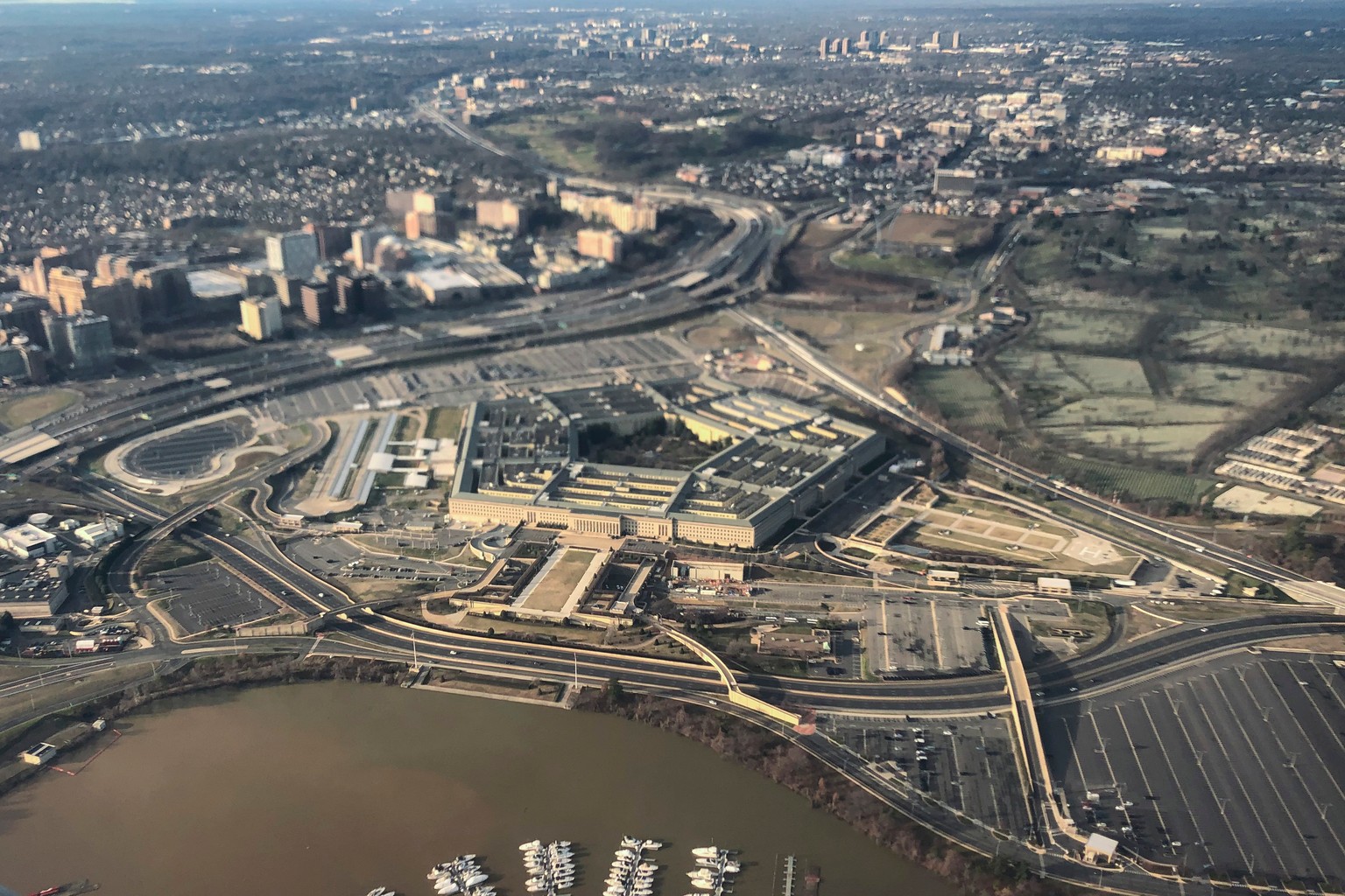 FILE - The Pentagon and the surrounding area is seen in this aerial view in Washington, Jan. 26, 2020. (AP Photo/Pablo Martinez Monsivais, File)
Pentagon Press Policy
