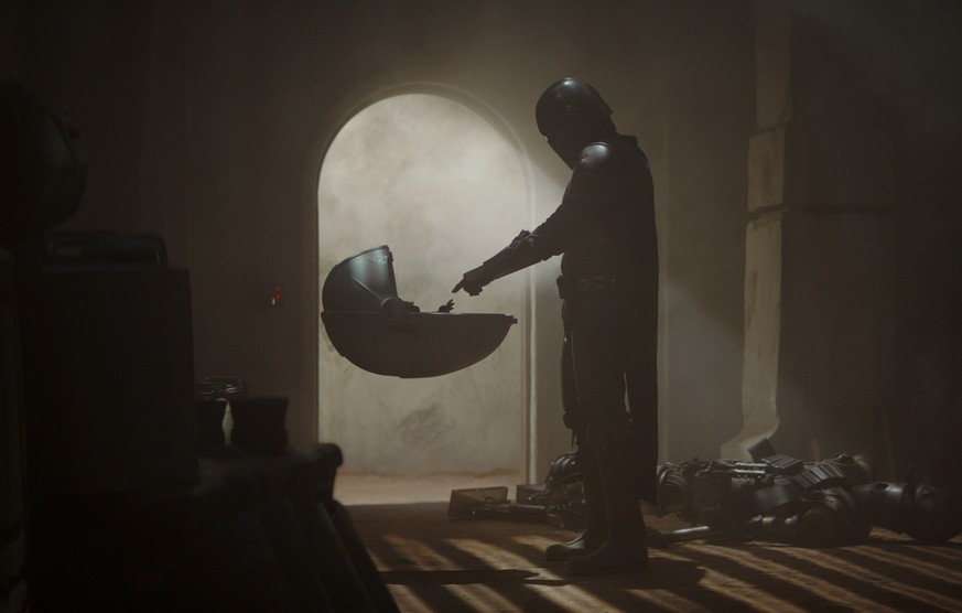 This image released by Disney Plus shows a scene from &quot;The Mandalorian.&quot; An announcement on the Star Wars Twitter account Wednesday said new episodes would be available on Disney+ starting o ...