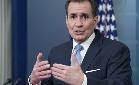 White House National Security Council spokesman John Kirby speaks during the daily briefing at the White House in Washington, Wednesday, Jan. 25, 2023. (AP Photo/Susan Walsh)