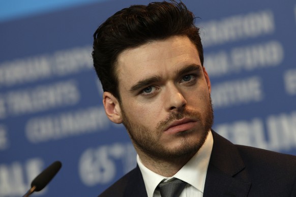 Actor Richard Madden at the press conference for the movie Cinderella at the 2015 Berlinale Film Festival in Berlin, Friday, Feb. 22, 2015. 13, 2015. (AP Photo/Michael Sohn)