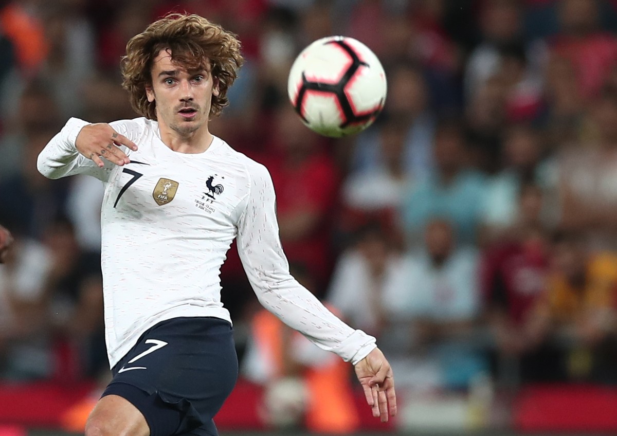 epa07635777 France's Antoine Griezmann in action during the UEFA Euro 2020 qualifier Group H soccer match between Turkey and France in Konya, Turkey, 08 June 2019. EPA/SEDAT SUNA