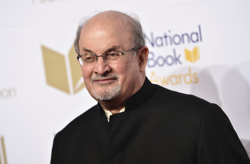 FILE - Salman Rushdie attends the 68th National Book Awards Ceremony and Benefit Dinner on Nov. 15, 2017, in New York. An Iranian government official denied on Monday, Aug. 15, 2022, that Tehran was i ...