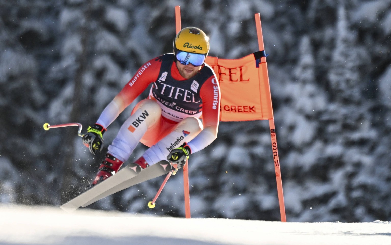 Alpine Skiing: 2025 Stifel Birds of Prey Audi FIS Alpine Ski World Cup Dec 4, 2025 Beaver Creek, Colorado, UNITED STATES Niels Hintermann of Switzerland competes during the men s downhill alpine skiin ...