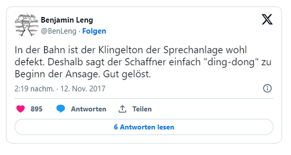 Funny message about the DB rail strike