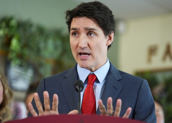 Canadian Prime Minister Justin Trudeau answers reporters questions during an event in Ottawa, Thursday, March 6, 2025. (Sean Kilpatrick/The Canadian Press via AP)
Canada Politics Trudeau