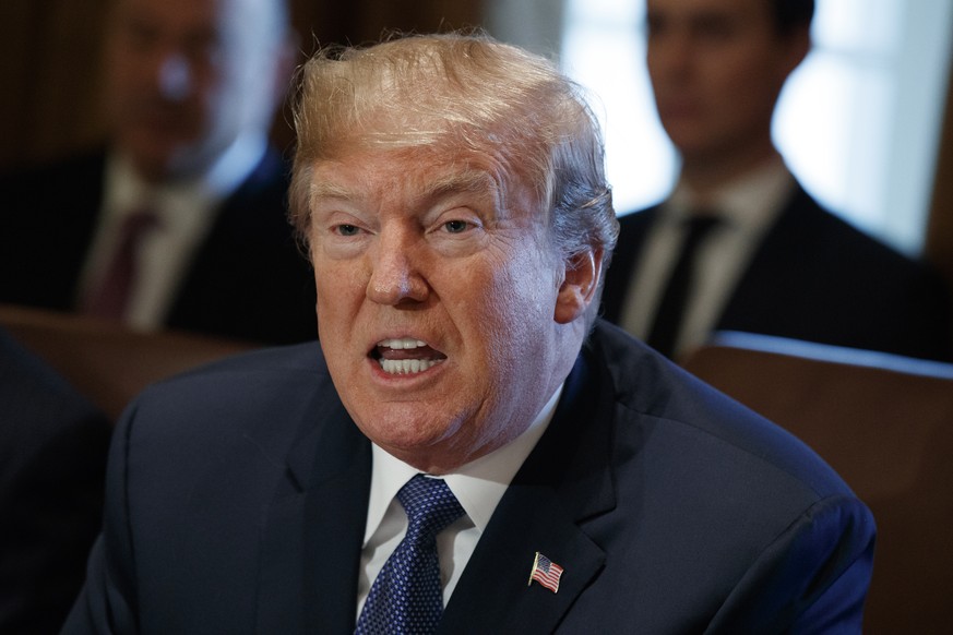 President Donald Trump speaks during a cabinet meeting at the White House, Wednesday, Nov. 1, 2017, in Washington. (AP Photo/Evan Vucci)