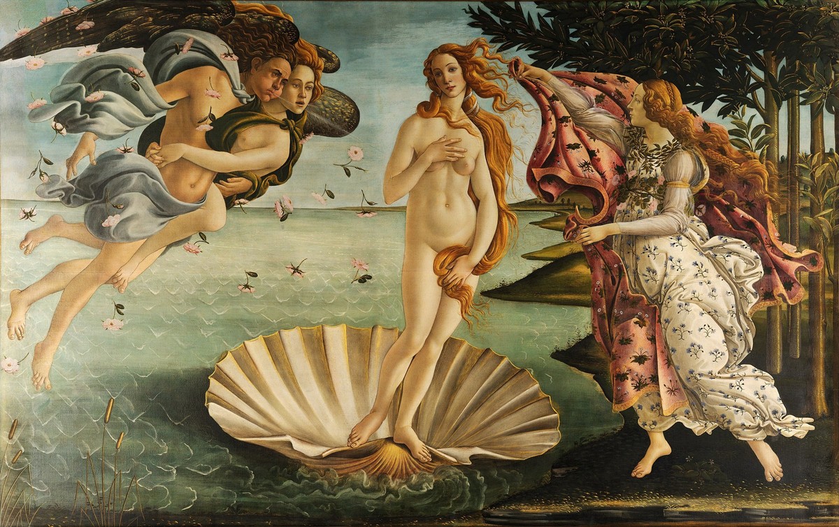 La Naissance de Vénus, un tableau majeur de Sandro Botticelli, peint vers 1484-1485.