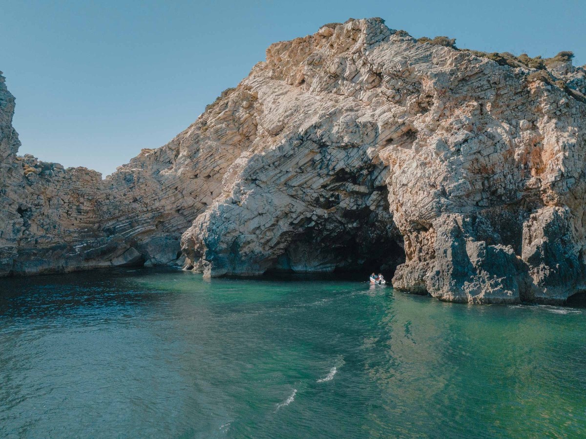Salema Klippe Algarve, Portugal