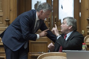 Bundesrat Burkhalter und Nationalrat Fehr
