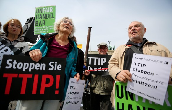 Am 6. Mai fanden in Berlin Demonstrationen gegen das Freihandelsabkommen statt.
