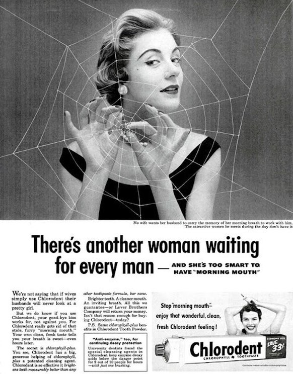 Vintage sexistische Werbung 
https://www.vintag.es/2016/09/the-good-old-days-12-crazy-vintage-ads.html