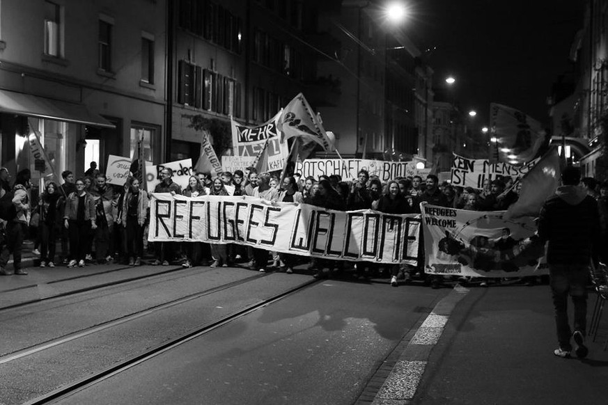 Der gestrige «Spaziergang gegen Fremdenfeindlichkeit» in Basel.