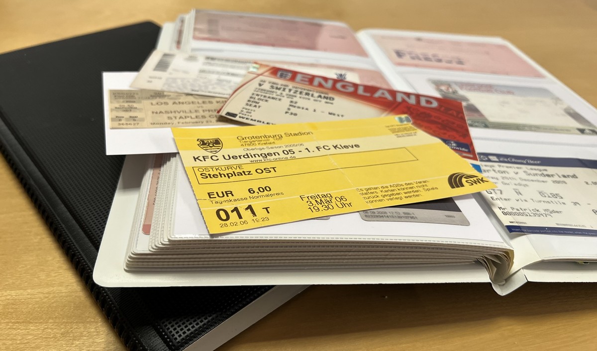 Matchticket Eintrittsticket Eintrittskarte Ticket Billet Matchbillet Sammlung