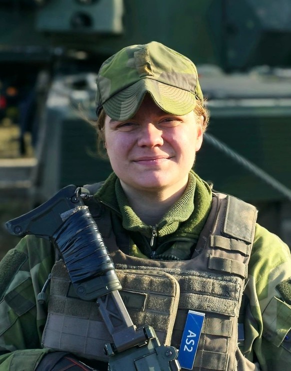 Die 20-jährige Panzer-Kommandantin Agnes Abelsson.