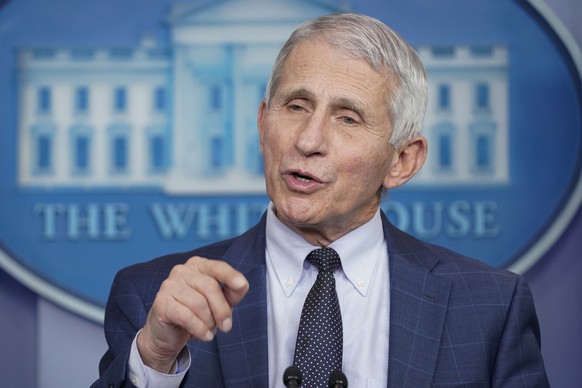 FILE - Dr. Anthony Fauci, director of the National Institute of Allergy and Infectious Diseases, speaks during the daily briefing at the White House in Washington on Dec. 1, 2021. On Thursday, Dec. 23 ...