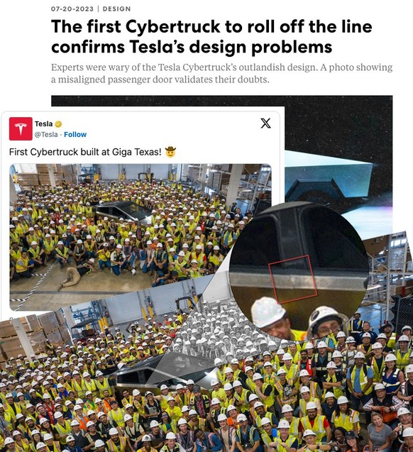 cybertruck flawed from the start https://www.fastcompany.com/90925930/first-cybertruck-tesla-design-problems