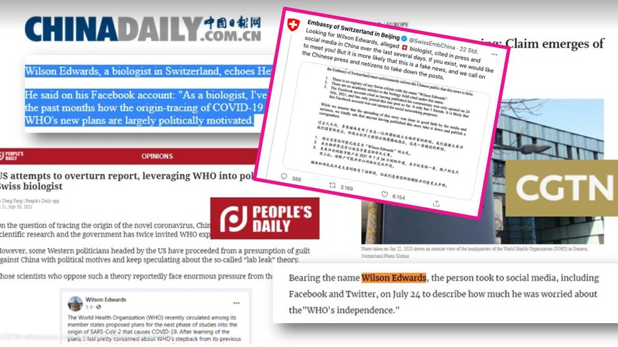 Chinesische Medien erfinden Schweizer Biologen Wilson Edwards für Propaganda - Vimarsana News