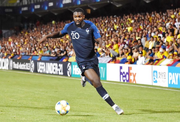 epa07671568 Marcus Thuram of France in action during the UEFA European Under-21 Championship 2019 - Group C soccer match between France and Romania in Cesena, Italy, 24 June 2019. EPA/ALESSIO TARPINI