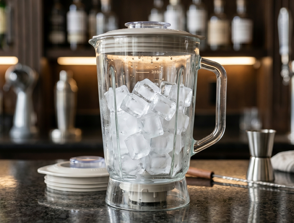 Eiswürfel im Mixer