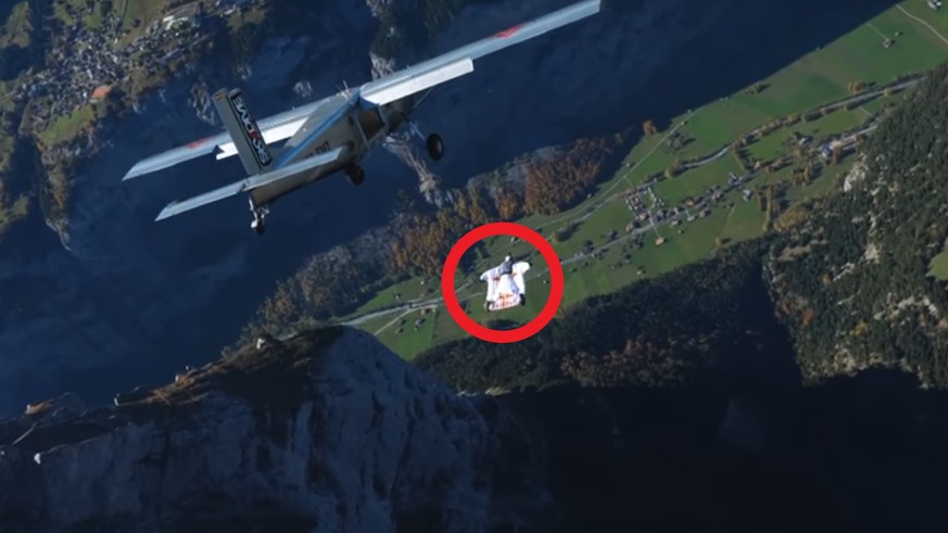 Der französische Basejumper kurz vor dem Einsteigen.