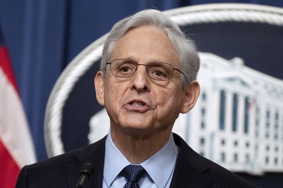 Attorney General Merrick Garland speaks during a news conference at the Department of Justice, Thursday, Jan. 12, 2023, in Washington. Garland has appointed a special counsel to investigate the presen ...