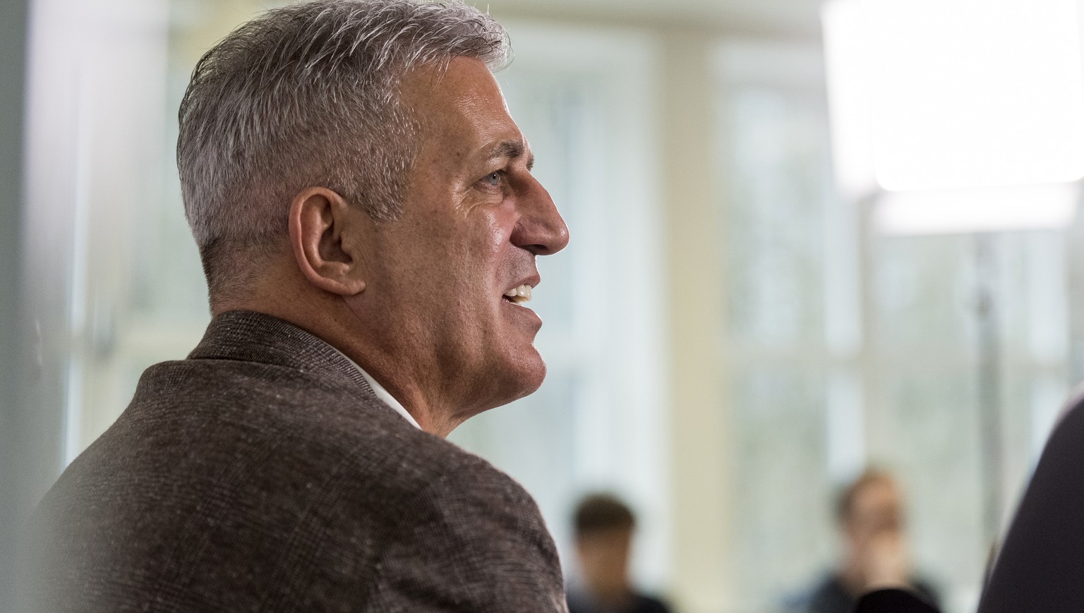 Der Trainer der Fussballnationalmannschaft Vladimir Petkovic kommentiert die Verlaengerung seines Vertrags, am Dienstag, 25. Februar 2020 in Bern. (KEYSTONE/Alessandro della Valle)