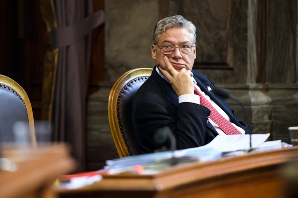 Filippo Lombardi, CVP-TI, fotografiert waehrend der Herbstsession der Eidgenoessischen Raete, am Dienstag, 17. September 2019 im Staenderat in Bern. (KEYSTONE/Anthony Anex)