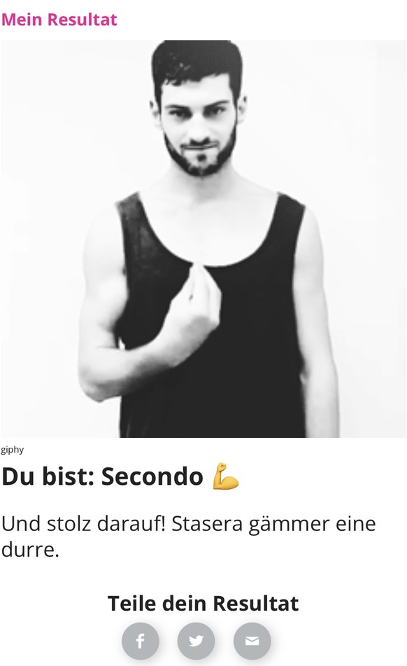 Wie italienisch ist dein Food-Verhalten? Das Quiz zum Ferragosto!
Wusst ichâs doch: ich stamme eindeutig vom PÃ¶stler mit Migrationshintergrund ab:
P.S. es ist auch etwas befremdlich wenn Herr und  ...