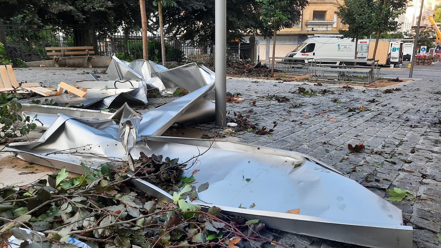 La Chaux-de-Fonds après la tempête du 24 juillet 2023