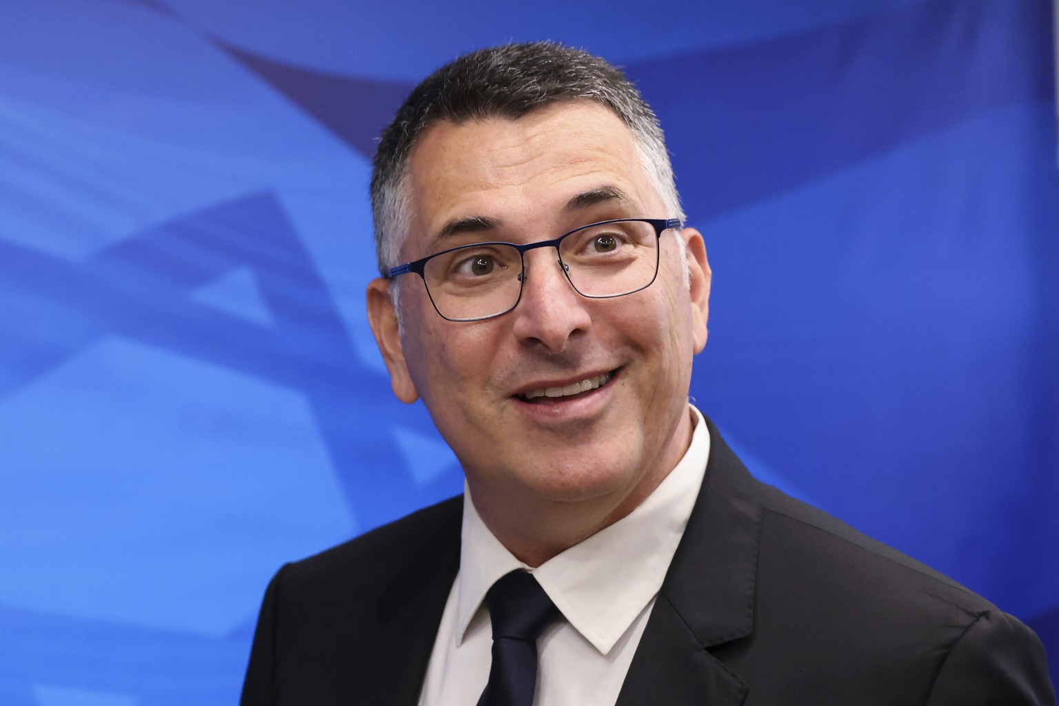 FILE - Israeli Minister of Justice Gideon Saar arrives for the first weekly cabinet meeting of the new government in Jerusalem, Sunday, June 20, 2021. (Emmanuel Dunand/Pool Photo via AP, File)
Gideon  ...