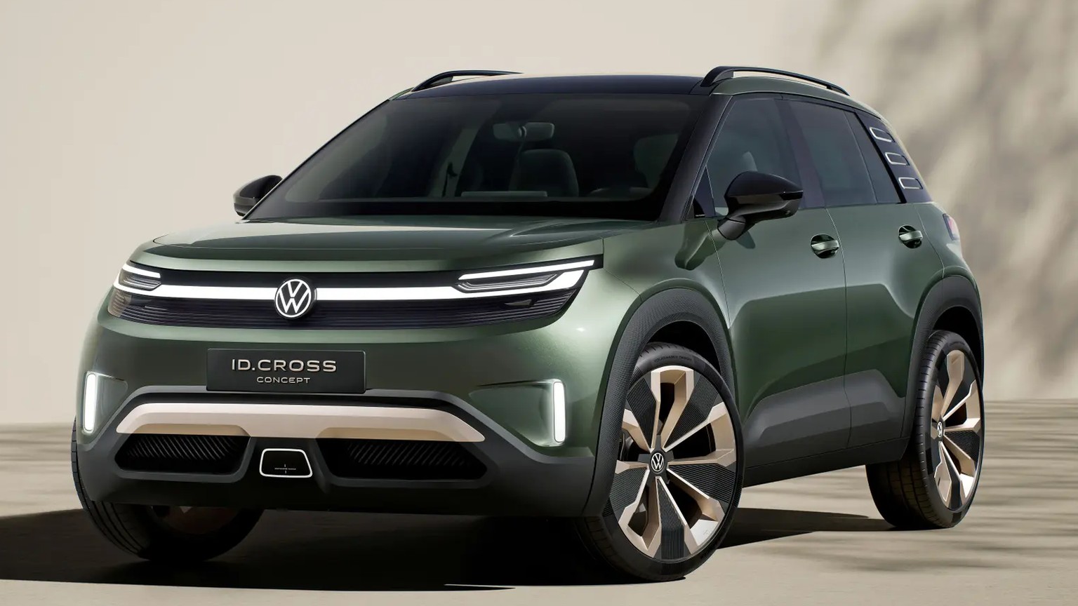 Der ID. Cross ist nur 4,16 Meter lang, 12 cm kürzer als der aktuelle Golf, bietet aber viel Platz im Innenraum.