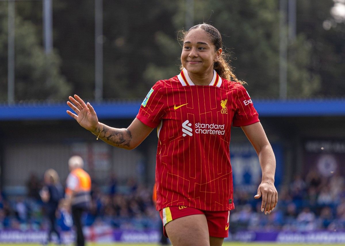 Football - FA Womens FA Cup - Semi-Final - Chelsea FC Women v Liverpool FC Women LONDON, ENGLAND - Saturday, April 12, 2025: Liverpool s Olivia Smith after the FA Womens FA Cup Semi-Final match betwee ...