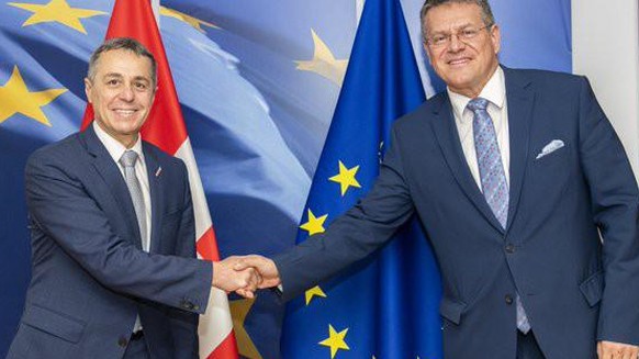 Ignazio Cassis und Maros Sefcovic