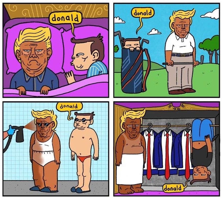 Trump Musk Cartoon