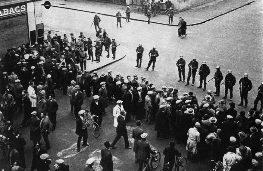 Protestkundgebung gegen den Faschismus in Genf, 9. November 1932.