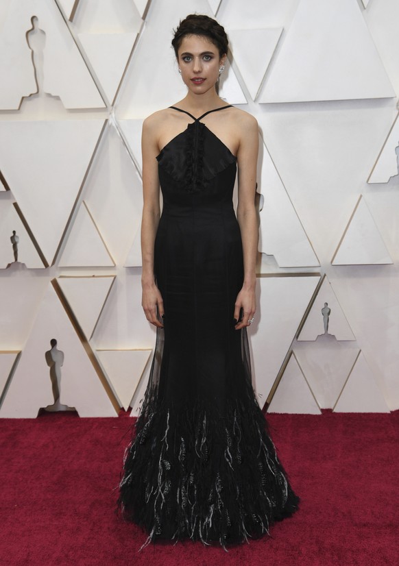 Margaret Qualley arrives at the Oscars on Sunday, Feb. 9, 2020, at the Dolby Theatre in Los Angeles. (Photo by Richard Shotwell/Invision/AP)
Margaret Qualley