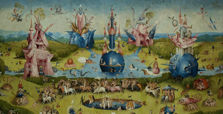 Hieronymus Bosch, Ausschnitt aus «Der Garten der Lüste», um 1500.